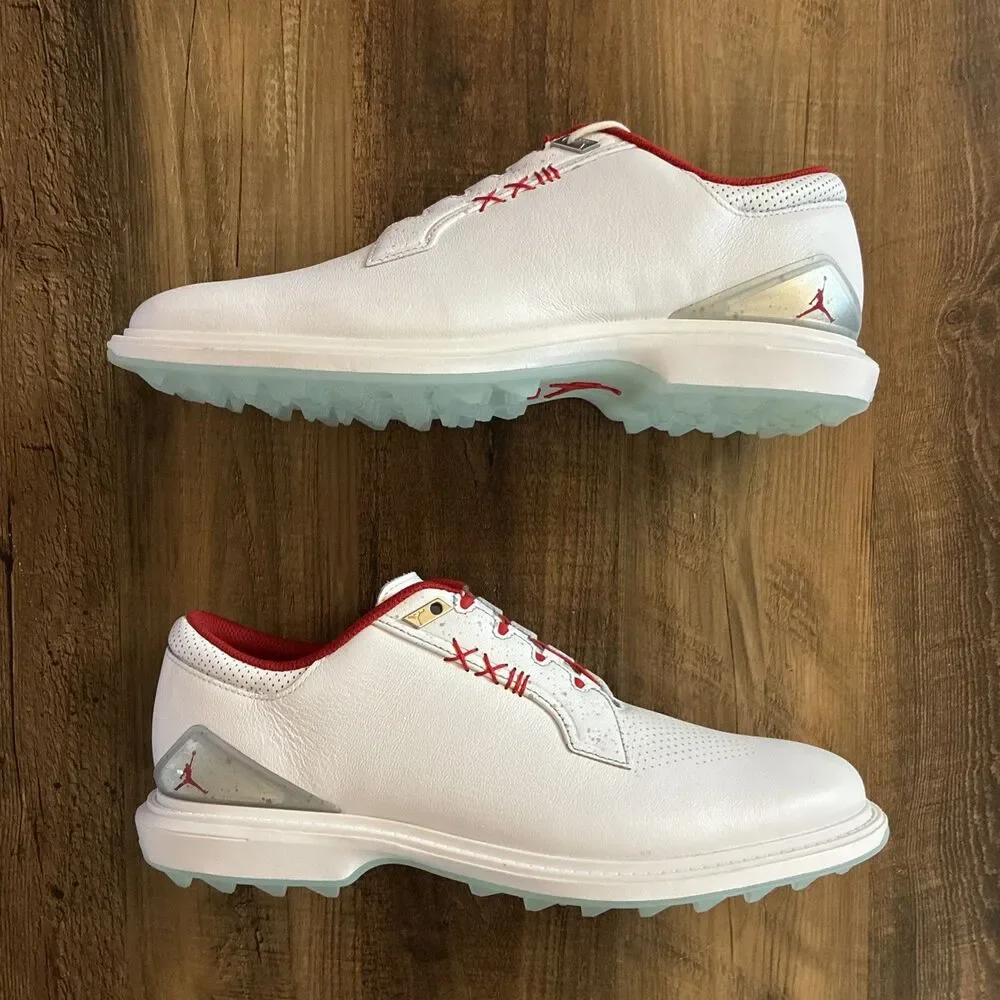 Jordan ADG 5 Fire Red White Silver Men Size 11.5 Golf Shoes FQ6642-101